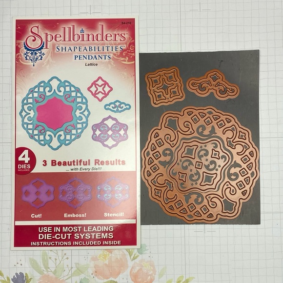 Spellbinders Shapeabilities Pendants Dies, Lattice - Picture 3 of 5